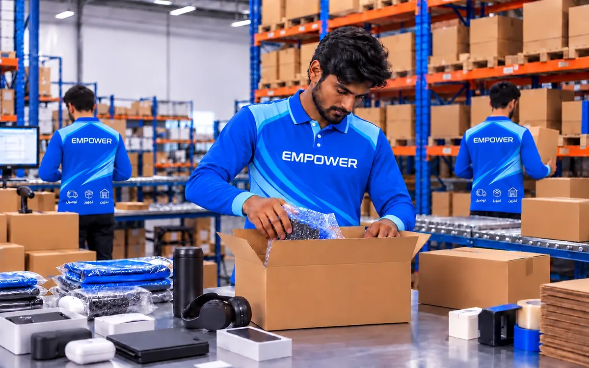 تجهيز وتغليف طلبات العملاء في Empower